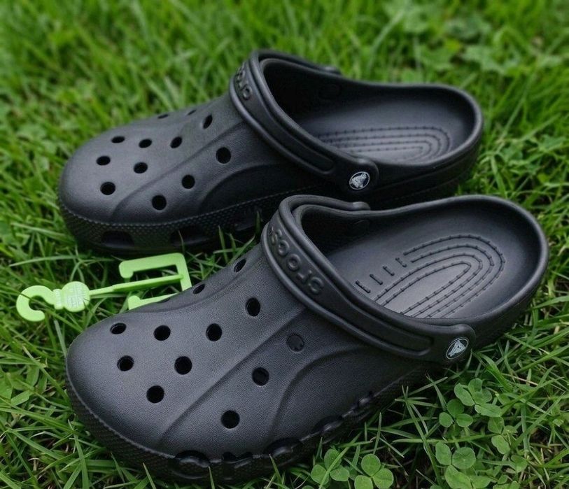 Чоловічі шльопанці сабо crocs baya/чорні крокс