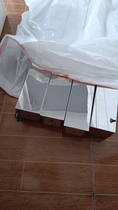Mesa 120x70 vidro preta