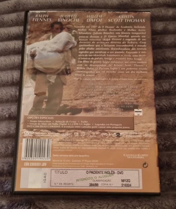 DVD o paciente inglês