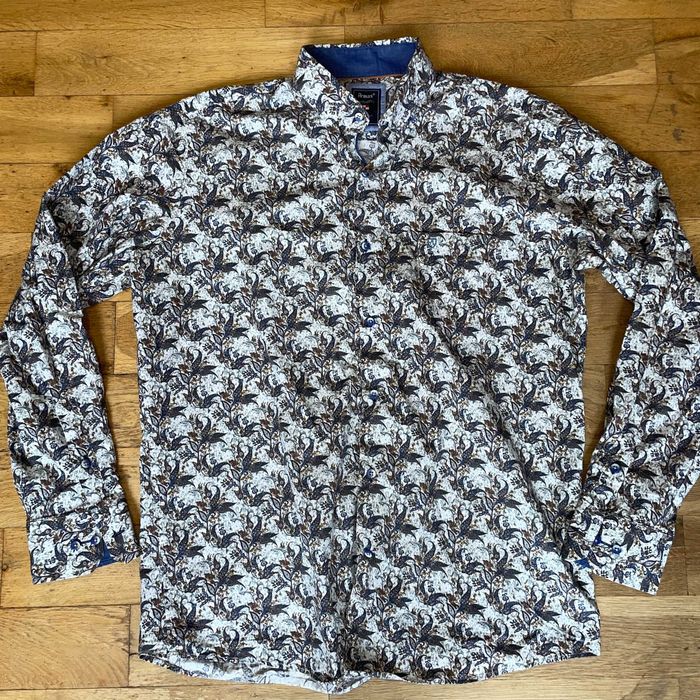 Armas Męska Modna Koszula Elegancka Kwiaty Rozm. L