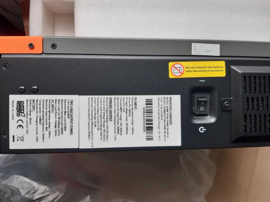 Гибридный инвертор PowMr 6.2кВт. 48 v.