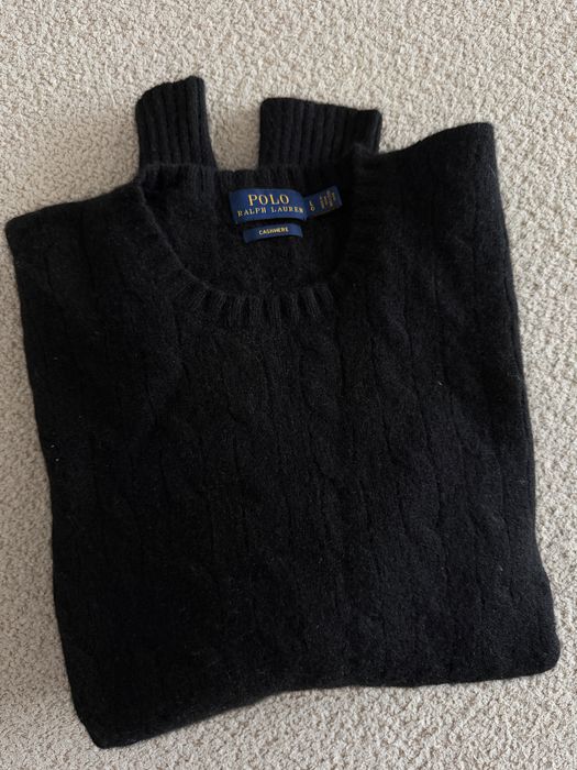 Sweter Ralph Laurent czarny 100% kaszmir roz L