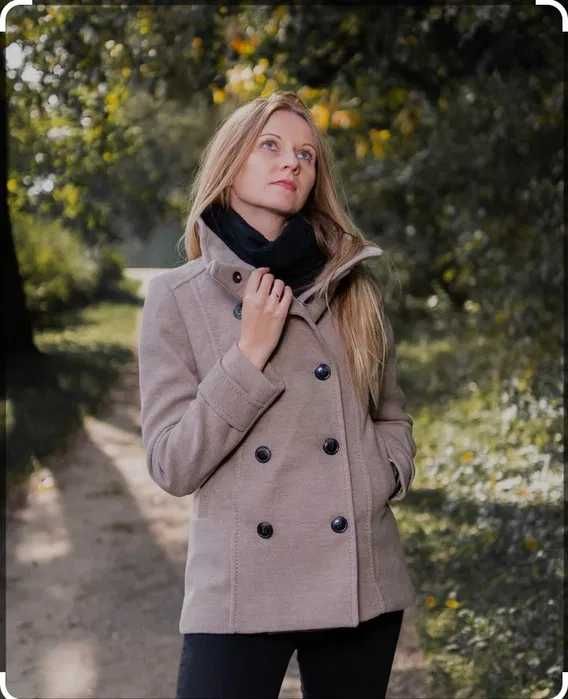 Zestaw Zara paka płaszcz H&M beż bonprix spodnie 38 M Tunika bluza