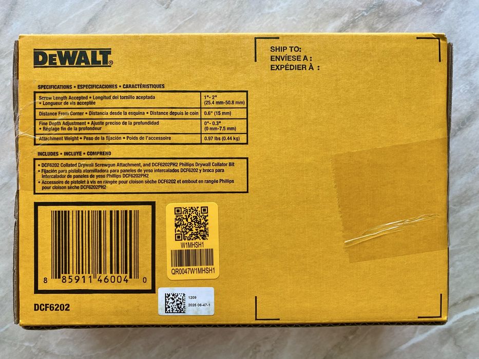 Насадка ленточная для подачи шурупов DeWALT DCF6202