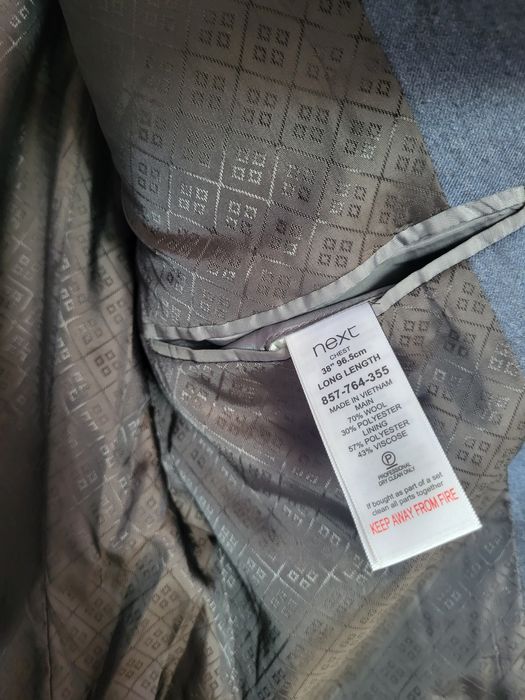 Next marynarka męska Slim Fit 38 granatowa