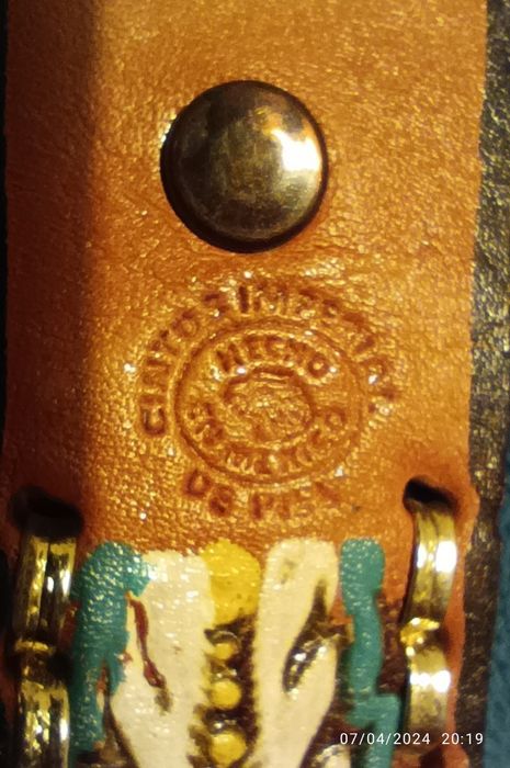 Cinto Mexicano em pele com fivela do Gran Canyon - 120cm