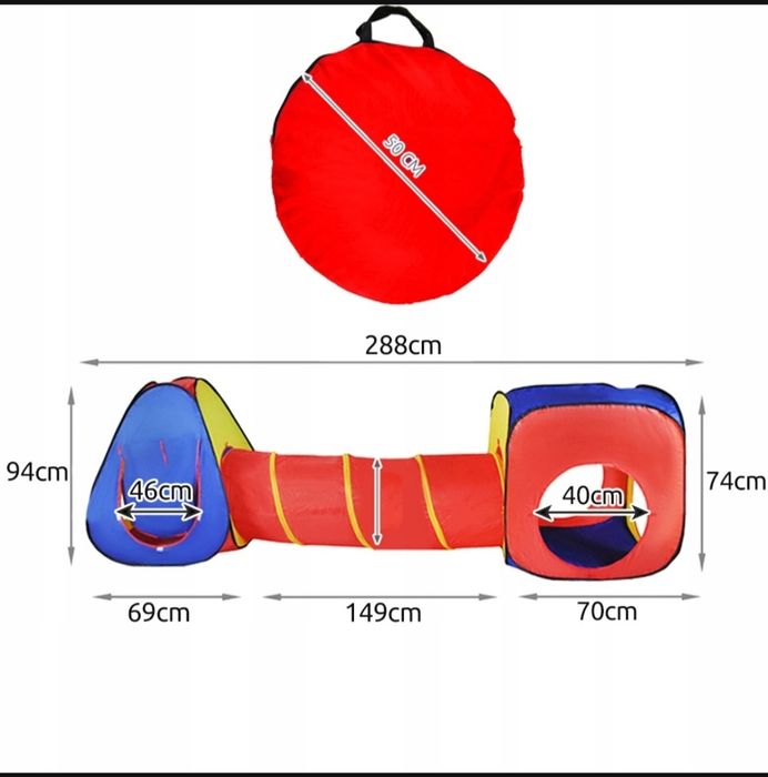 Namiot dla Dzieci Tipi Domek Wigwam Tunel do  Ogrodu Zestaw Ogrodowy