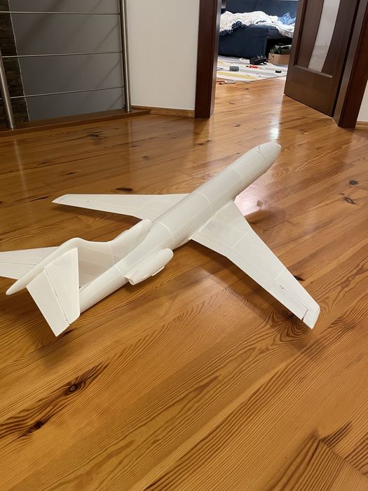samolot rc boeing 727 odrzutowiec 50mm druk 3d