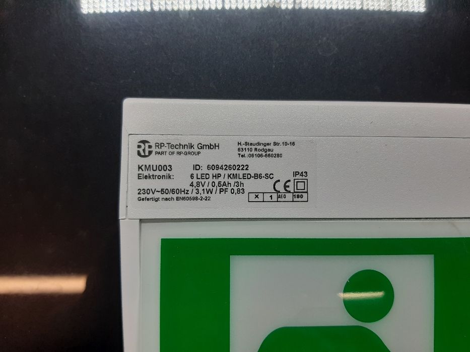 Oprawa ewakuacyjna piktogram