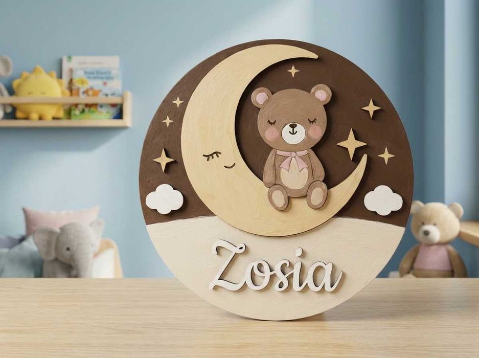 Personalizowana zawieszka Miś na Księżycu