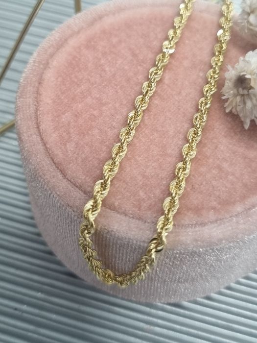 Złota bransoletka splot kordel