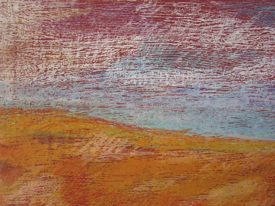 Plaża - rysunek pastelem