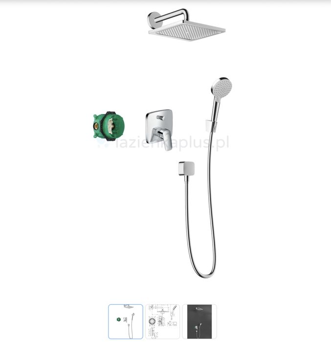 Hansgrohe Crometta E zestaw prysznicowy podtynkowy chrom