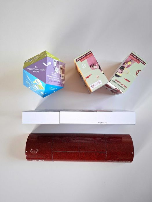 Kostki i układanki. Kreatywne zabawki 3D – 4 sztuki