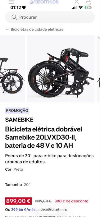 Bicicleta Elétrica Dobrável