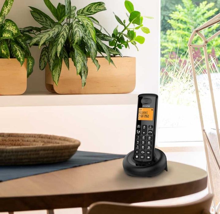 Alcatel E260 czarny - Telefon bezprzewodowy DECT