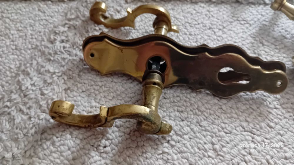 Klamki stare mosiężne