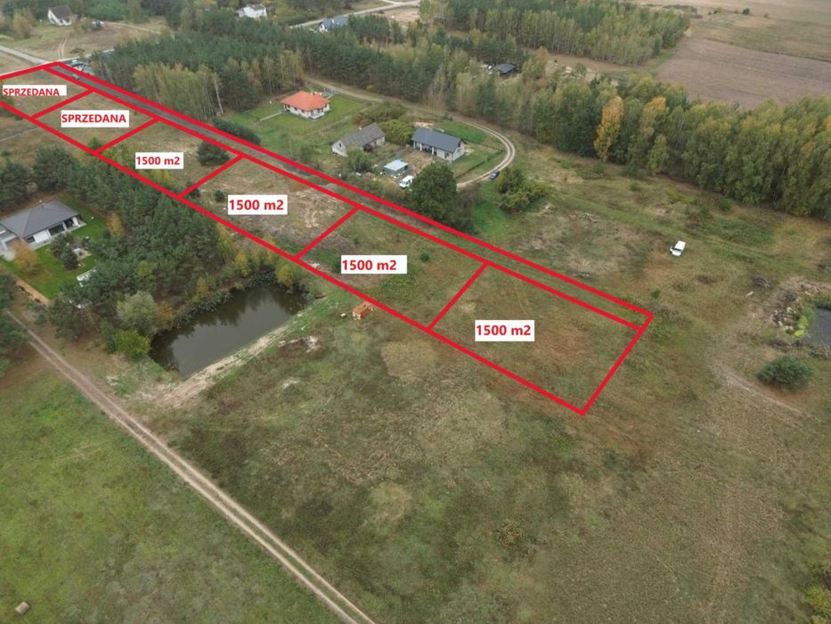 Działka klamry 1500m2 woda