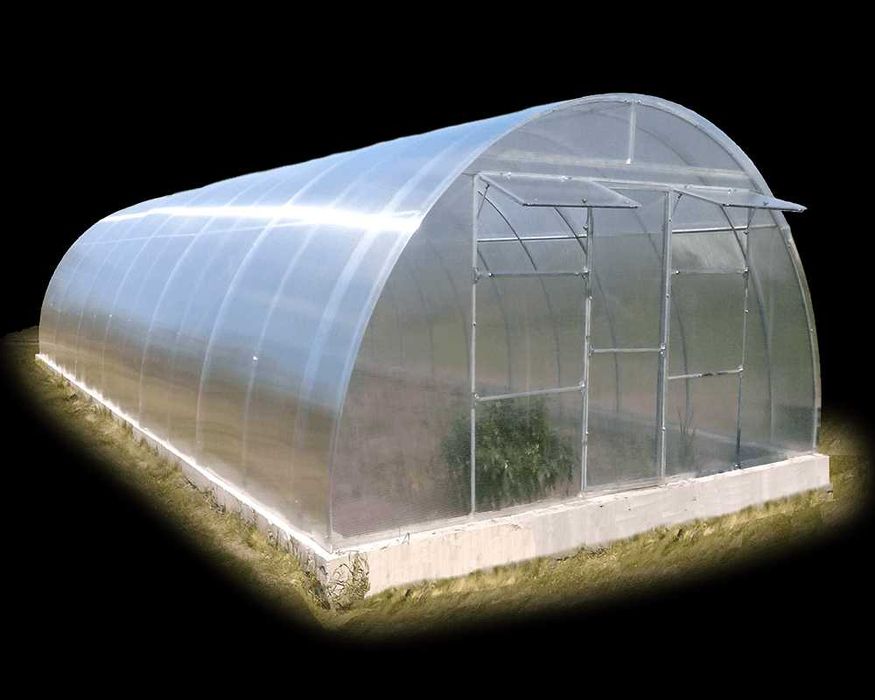 Duży tunel gospodarczy ALMIR 5*8 z poliwęglanem 6 mm - solidny