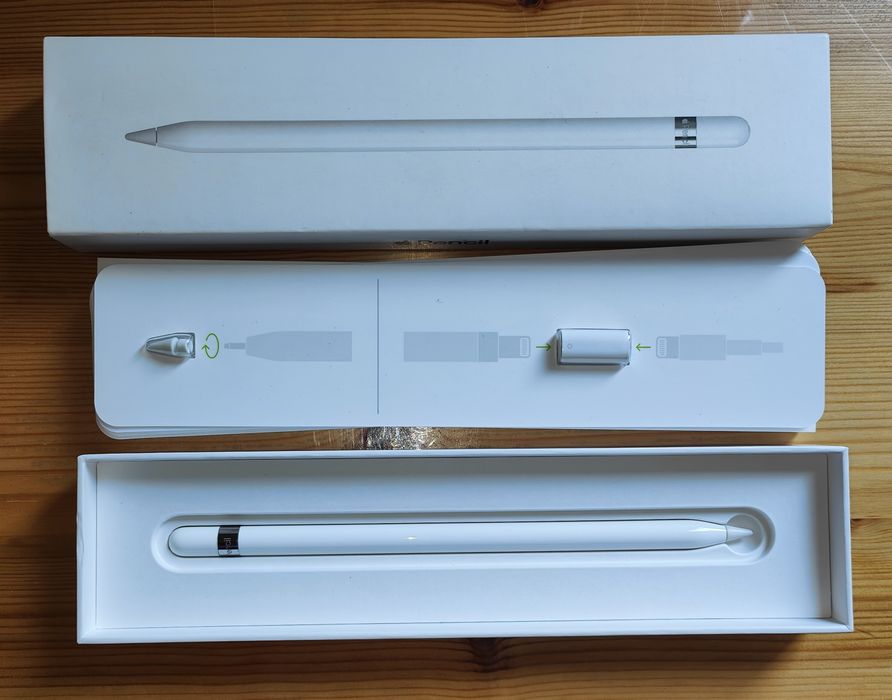Oryginalny Apple Pencil 1. Generacji (A1603) + Pudełko + Stacja Dokująca