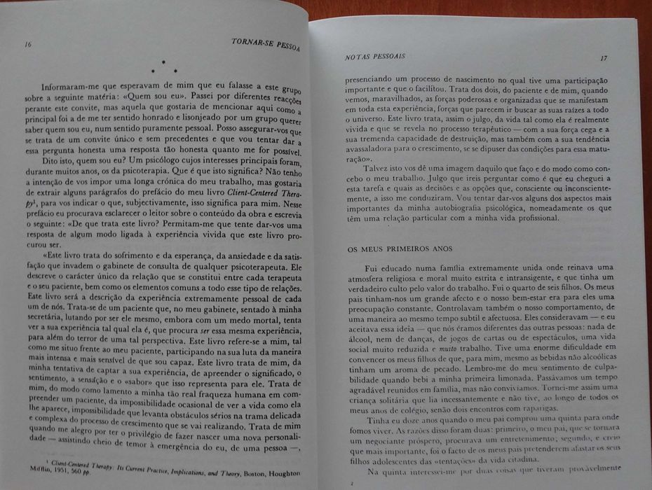 Tornar-Se Pessoa de Carl R. Rogers