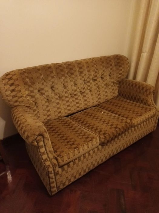 Sofá cama com 2 poltronas