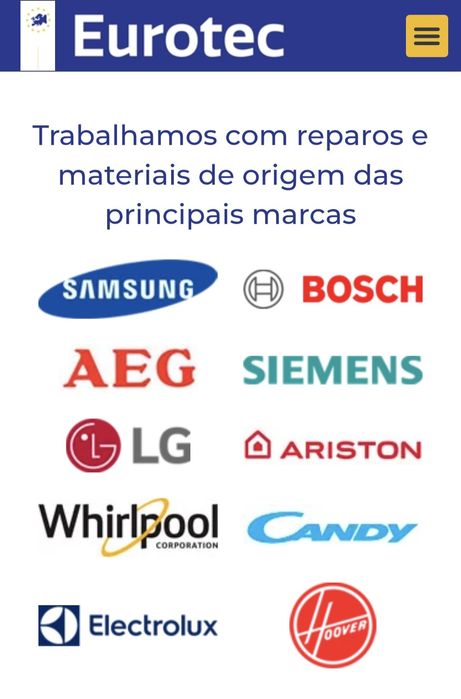 Reparações em máquinas de lavar roupa,  loiça e secadoras