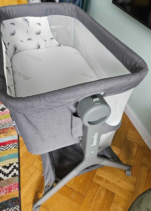 Lionelo Leonie Plus - łóżeczko dostawne Grey Stone