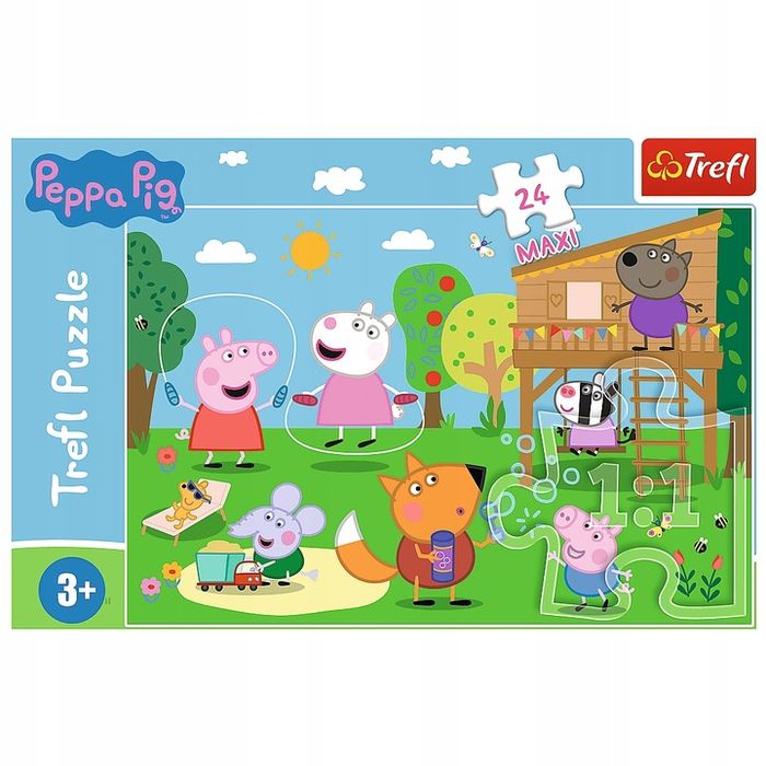 Puzzle 24 Maxi Układanka Duże Elementy Świnka Peppa Pig Pepa 3+ Trefl
