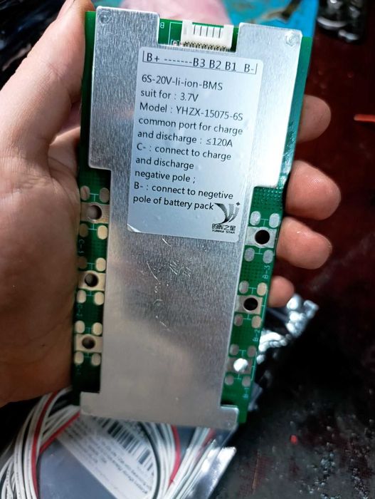 Плата BMS 24V 6s 120A Реальних Ампер
