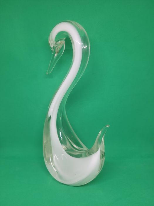 Cisne em vidro murano
