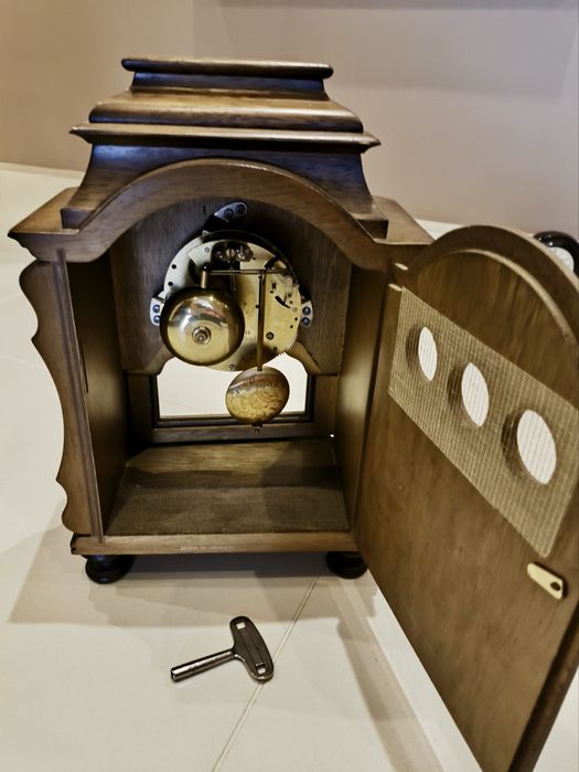 Zegar kominkowy Hermle zegarek kapliczka drewniany!