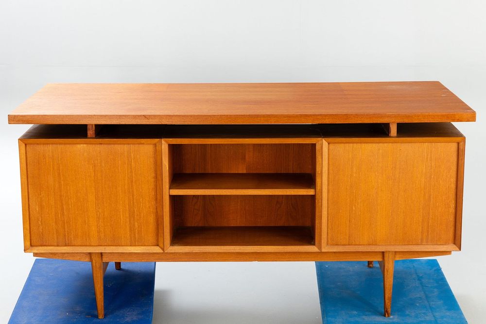 Biurko tekowe wolnostojące - Dania 1960s vintage