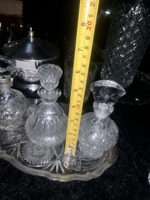 Ваза соусник бокалы коньячные подсвечник хрусталь