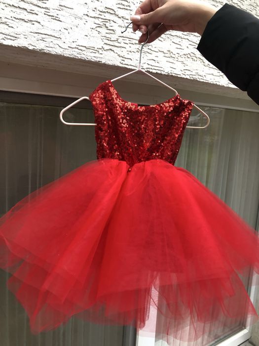 Плаття червоне дитяче 86 90 92 98 на 1,5 2 3 4 роки года сукня платье