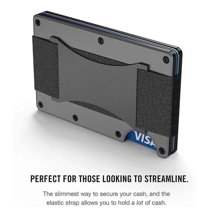 Meski Portfel / EDC Wallet Card Holder/ Alluminiowy portfel BLACK
