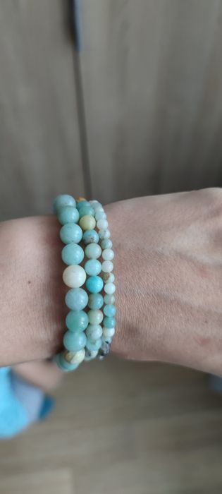 Zestaw bransoletek z kamienia naturalnego amazonit