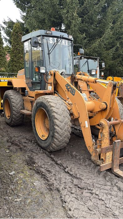 Ladowarka kolowa Case 421B, lyzka +widly, 2000rok