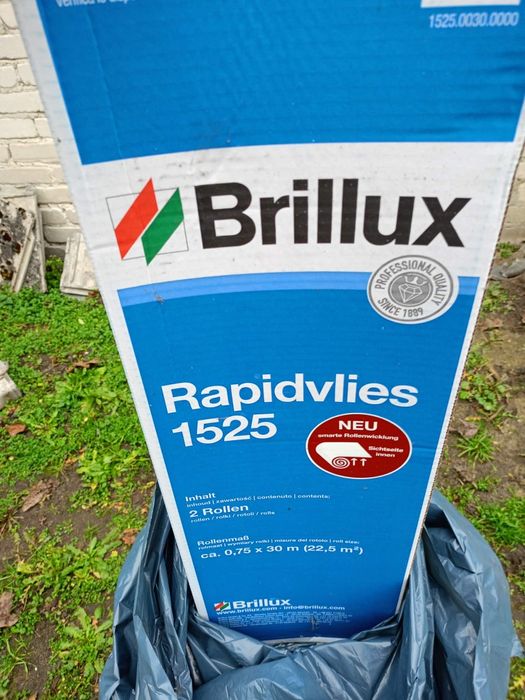 Tapeta gładka biala w zestawie z klejem