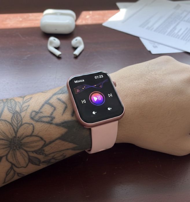 Smartwatch feminino 2 pulseiras - Android e iOS (iPhone)