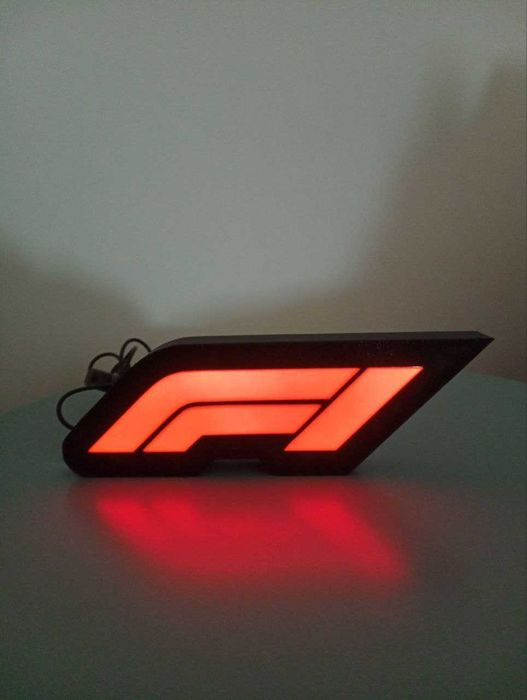 Luminária Fórmula 1 LED Cabo USB - Impressão 3D