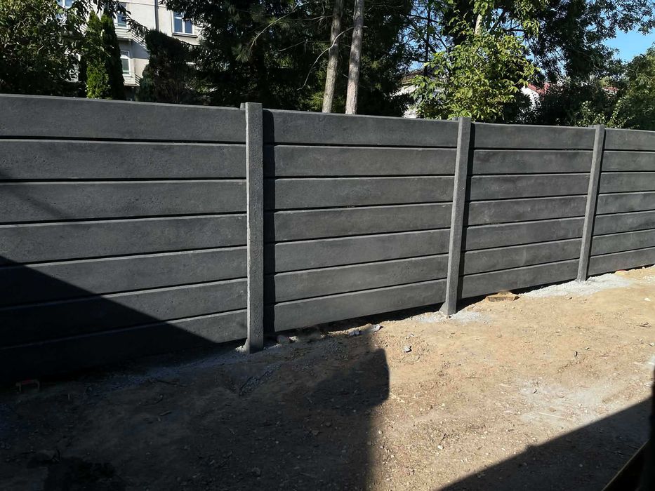 Nowoczesne Ogrodzenia Betonowe Barwione w Masie Grafitowe,Nowość!