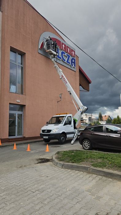 Podnośnik koszowy zwyżka 20m góra 14m bok