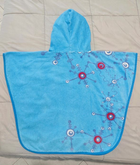Poncho/toalha Tribord com capuz praia ou piscina criança 10 anos