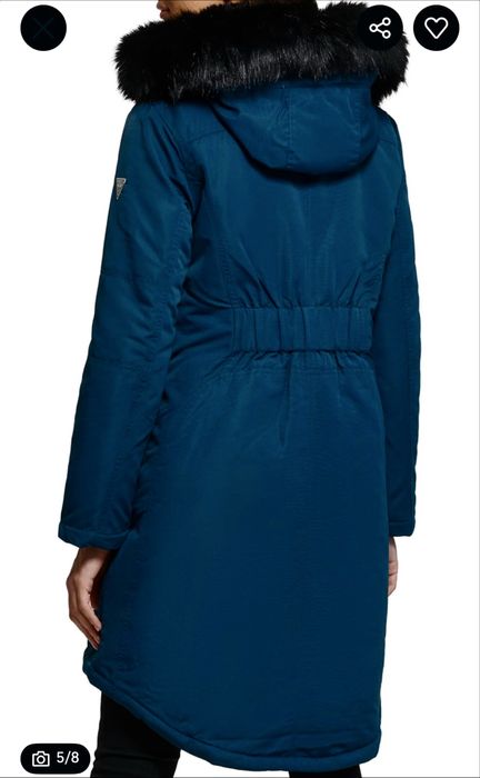 -55% S 44 Guess куртка парка женская синяя синя пальто 44 с