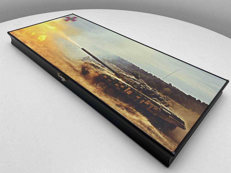 Нарди зі скла "ЗСУ". Подарунок військовому чоловіку, татові, командиру