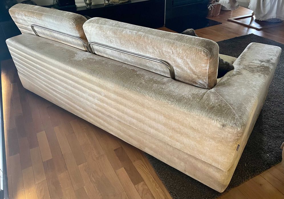 Sofá Tecido 3 lugares bege