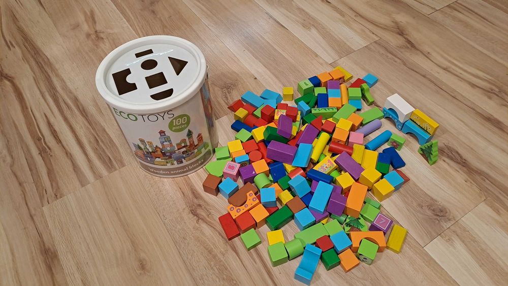 Klocki drewniane ECO TOYS, wiek 3+