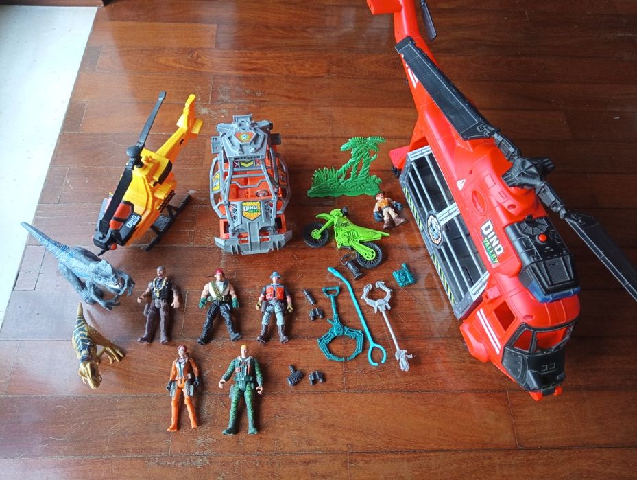 Conjunto de caçadores de dinossauros
