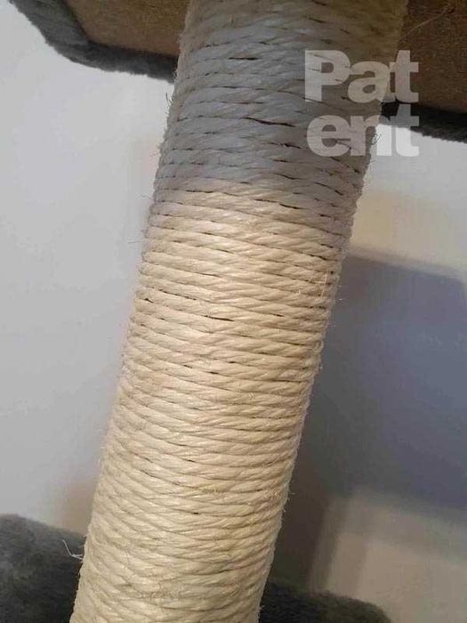 Szary drapak dla kota domek legowisko budka miękki drapanie